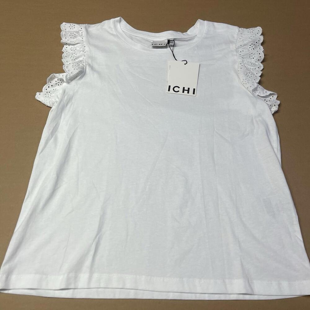 Ichi Jasmira Top White Women's Size Medium BRAND NEW